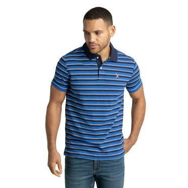 U.S. Polo Assn. Men's Stripe Pique Polo Shirt