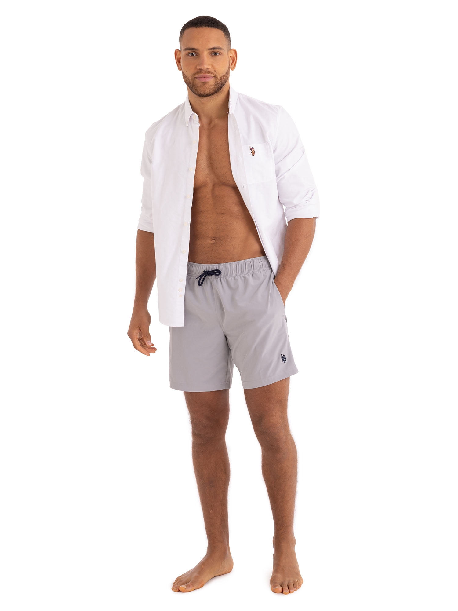 U.S. Polo Assn. Men's & Big Men's Compression Lined Swim Trunks, 7" Inseam, Sizes S-3XL