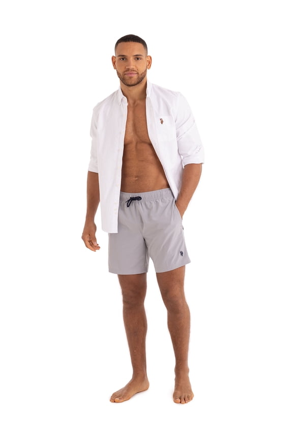 Men's & Big Men's Compression Lined Swim Trunks, 7" Inseam, Sizes S-3XL