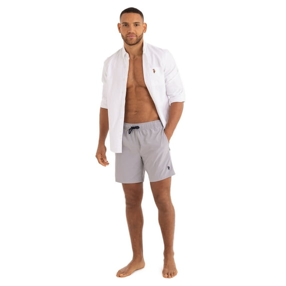 U.S. Polo Assn. Men's & Big Men's Compression Lined Swim Trunks, 7" Inseam, Sizes S-3XL