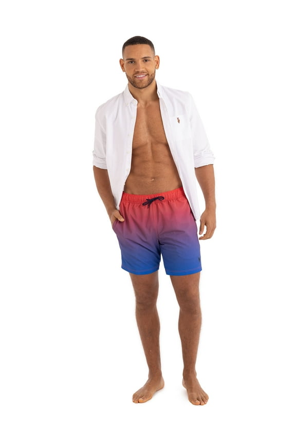 Men's & Big Men's Compression Lined Swim Trunks, 7" Inseam, Sizes S-3XL