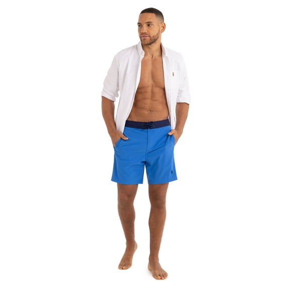 U.S. Polo Assn. Men's & Big Men's E-Board Swim Shorts with UPF50 , 7" Inseam, Sizes S-3XL