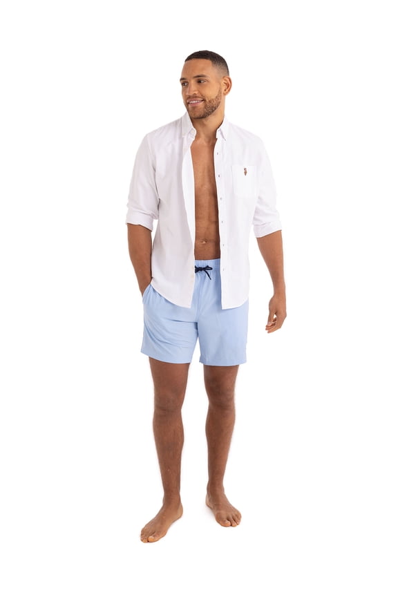 Men's & Big Men's Compression Lined Swim Trunks, 7" Inseam, Sizes S-3XL