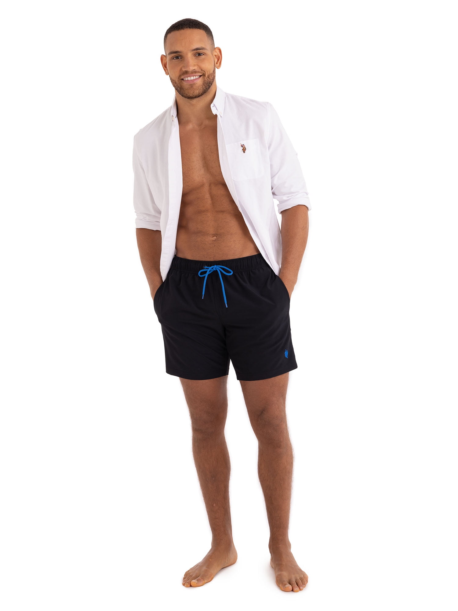 U.S. Polo Assn. Men's & Big Men's Compression Lined Swim Trunks, 7" Inseam, Sizes S-3XL