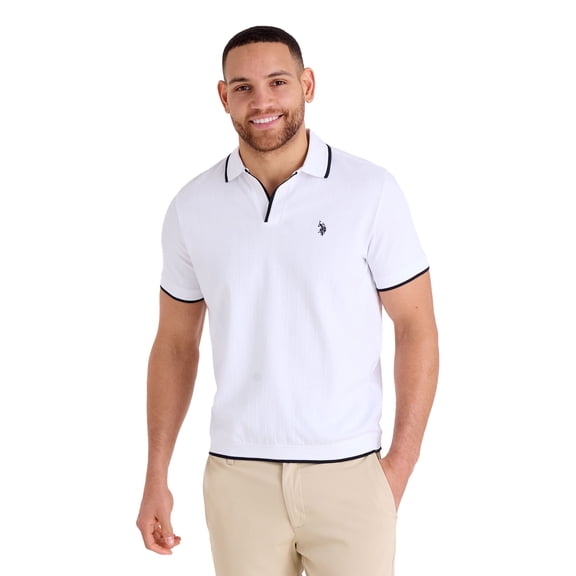 U.S. Polo Assn. Men's Textured Knit Polo Shirt