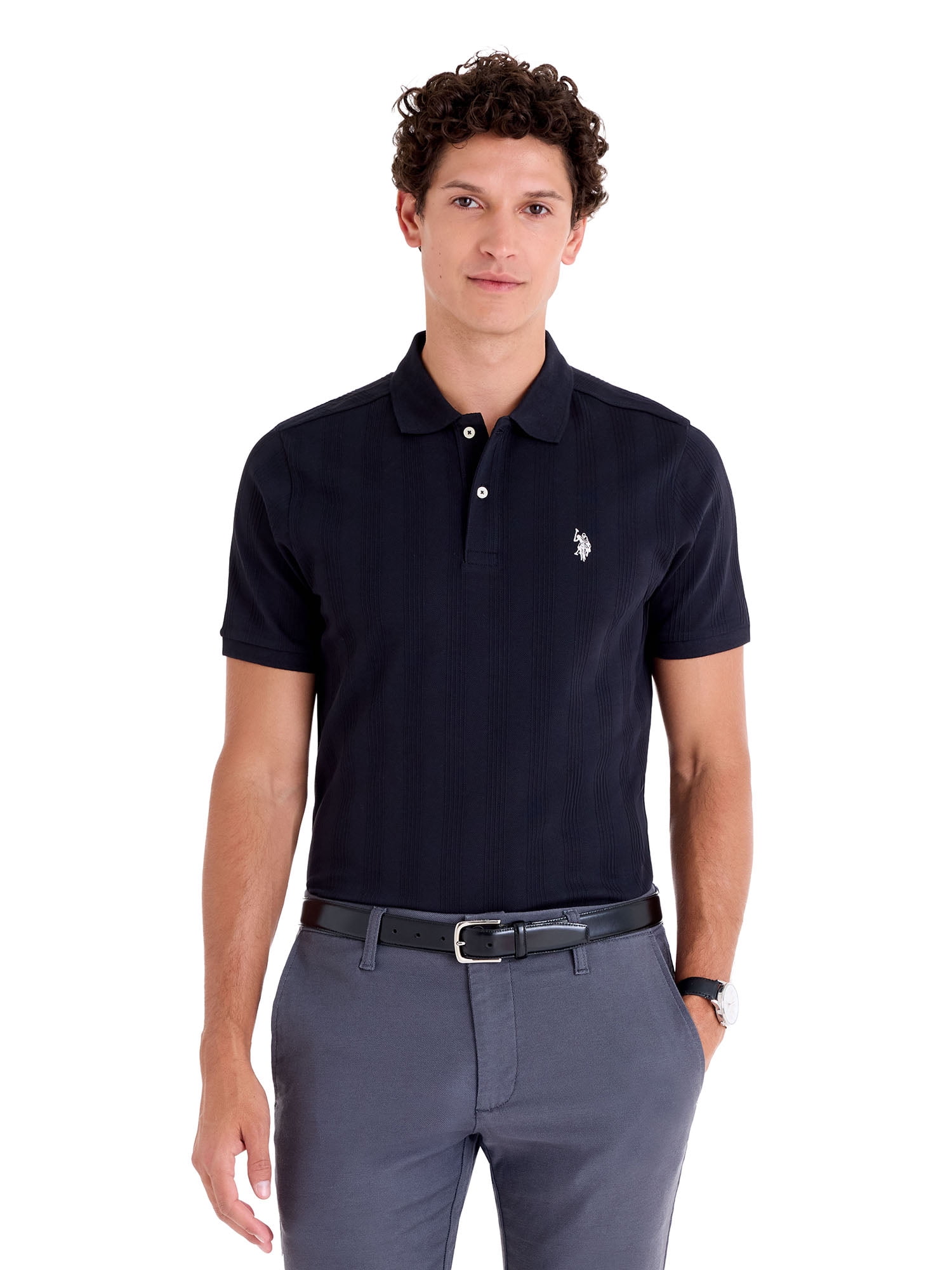 U.S. Polo Assn. Men’s Textured Knit Polo