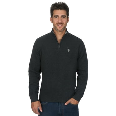 U.S. Polo Assn. Men's Textured Quarter Zip Sweater