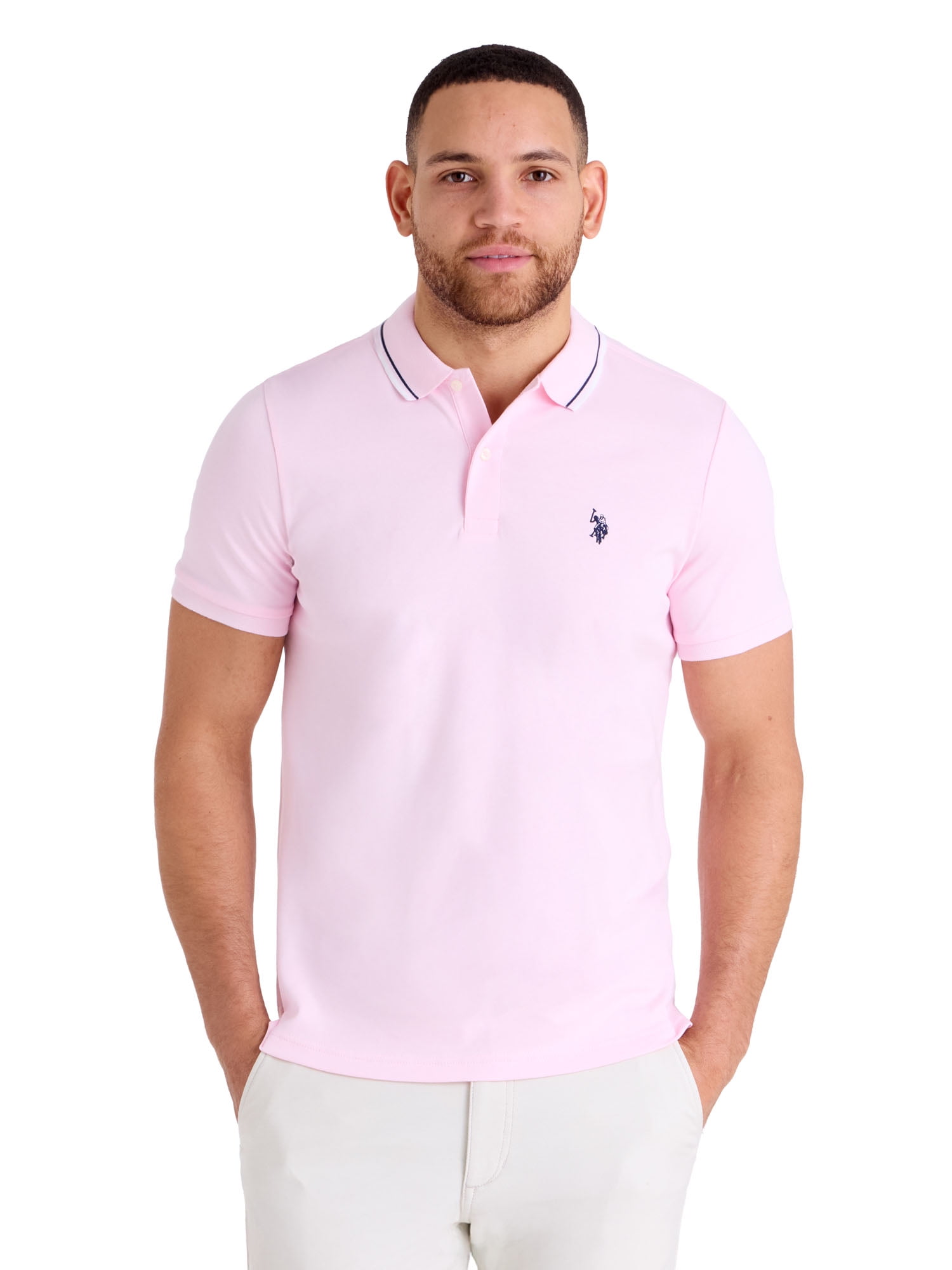 U.S. Polo Assn. Men's Classic Tipped Interlock Polo Shirt