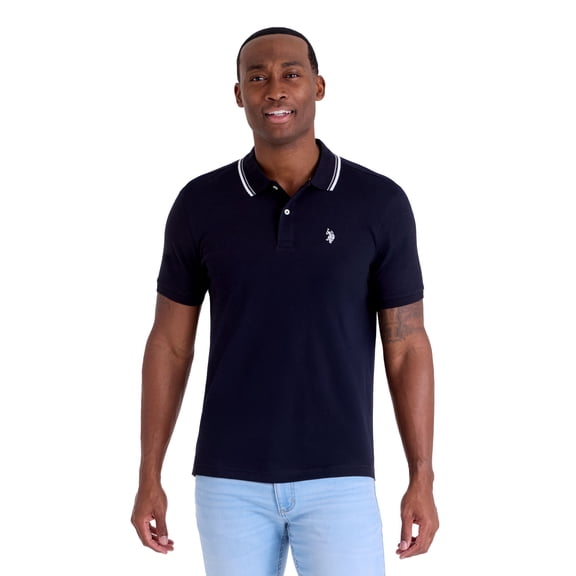 U.S. Polo Assn. Men's Classic Tipped Interlock Polo Shirt