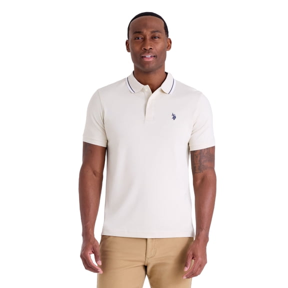 U.S. Polo Assn. Men's Classic Tipped Interlock Polo Shirt