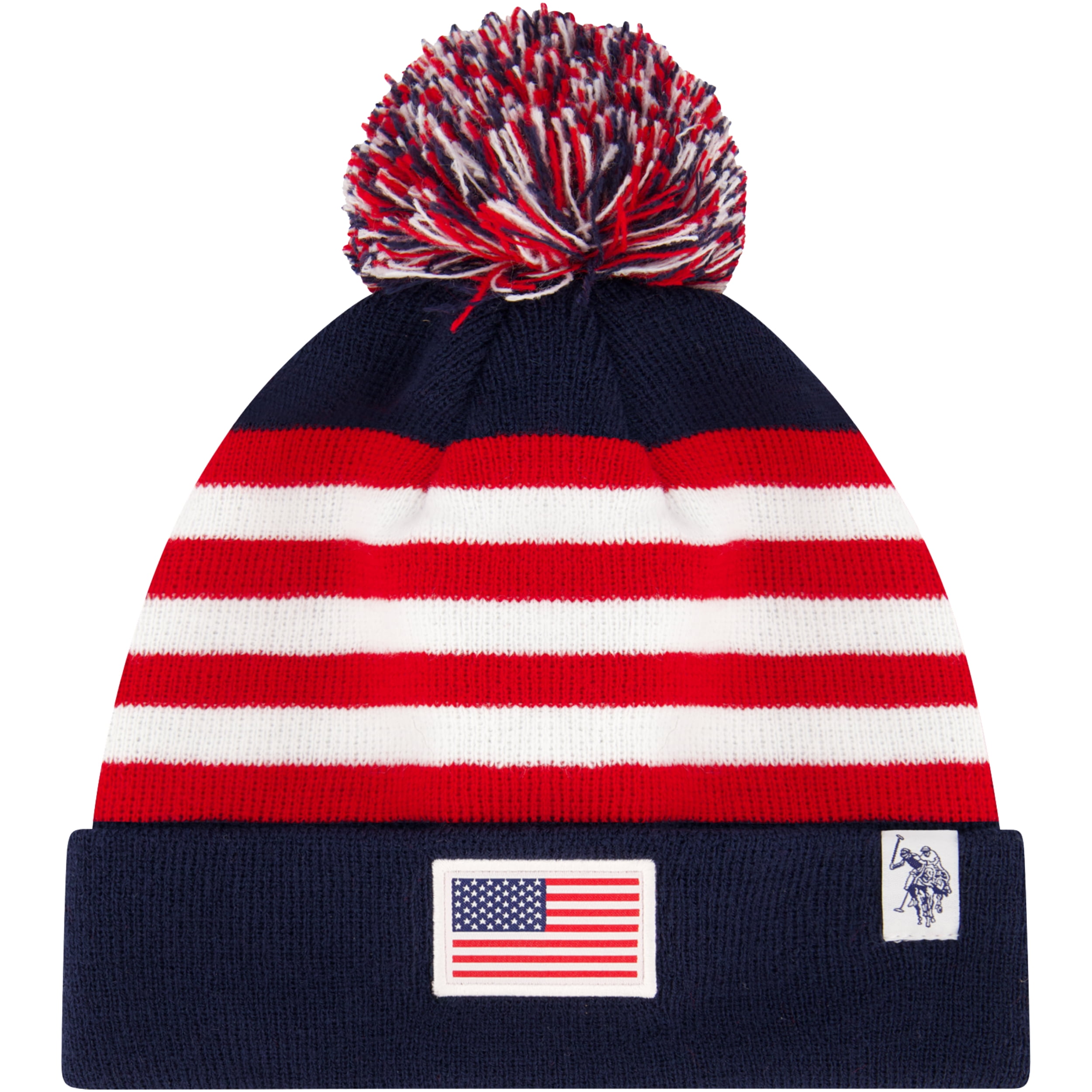 U.S. Polo Assn. - Brandclub - Men's USA Flag Pom Beanie
