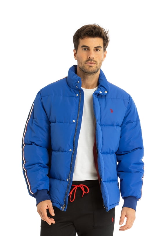 Men's Varsity Bomber Puffer Jacket, Sizes S-3XL