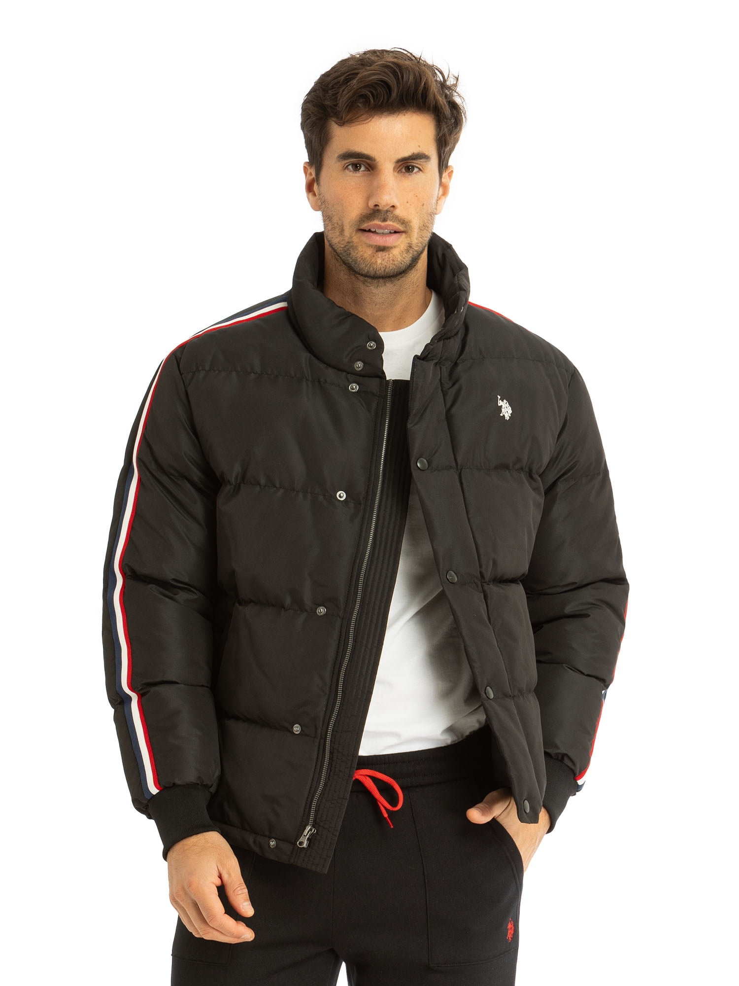 U.S. Polo Assn. Men's Varsity Bomber Puffer Jacket, Sizes S