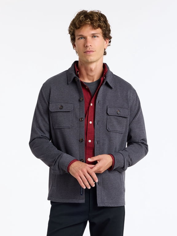 Men's Warm Utility Shirt Jacket for Everyday Wear