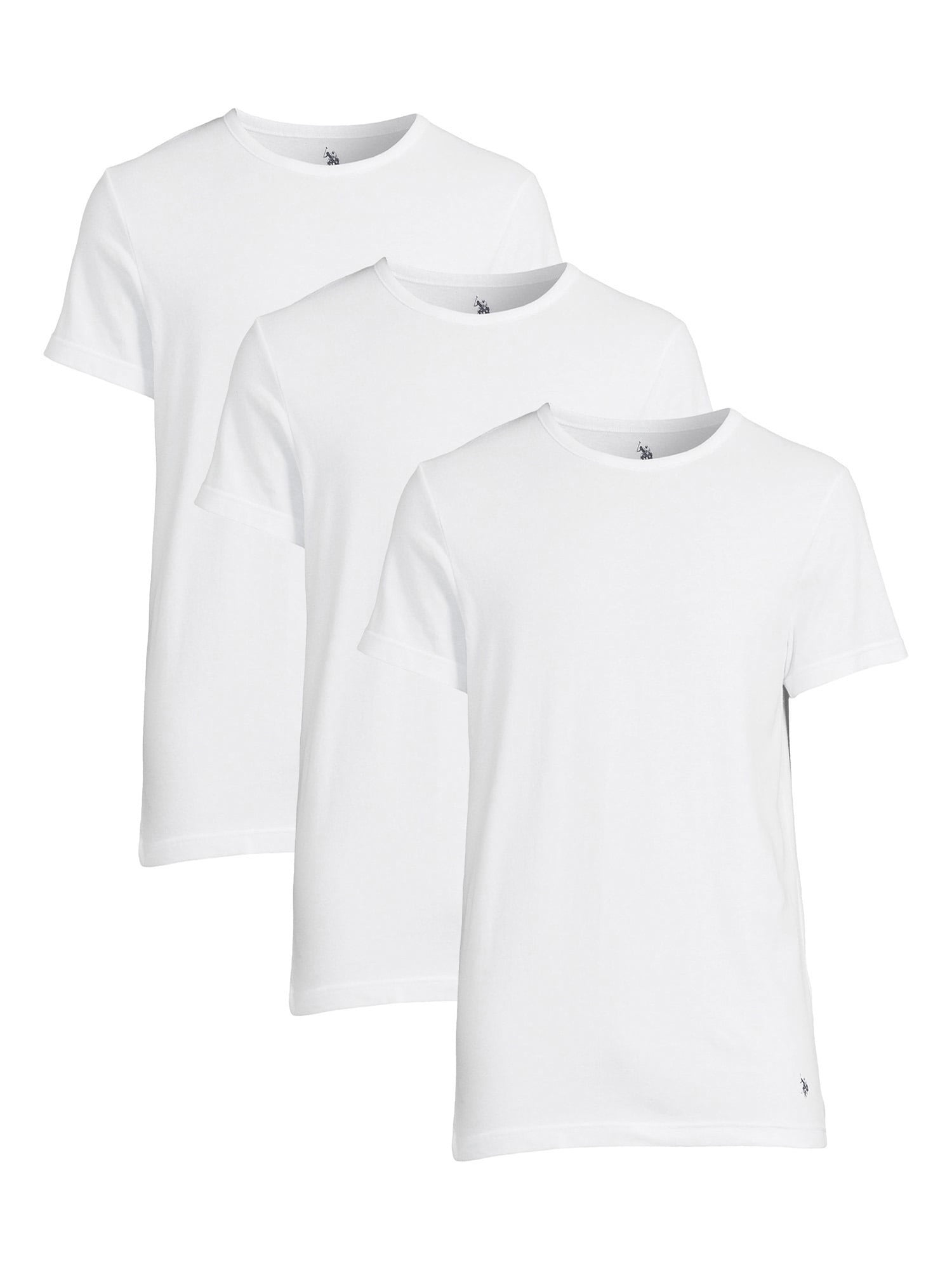 U.S. Polo Assn. Men's White Crewneck Tee with Short Sleeves, Sizes S-3XL