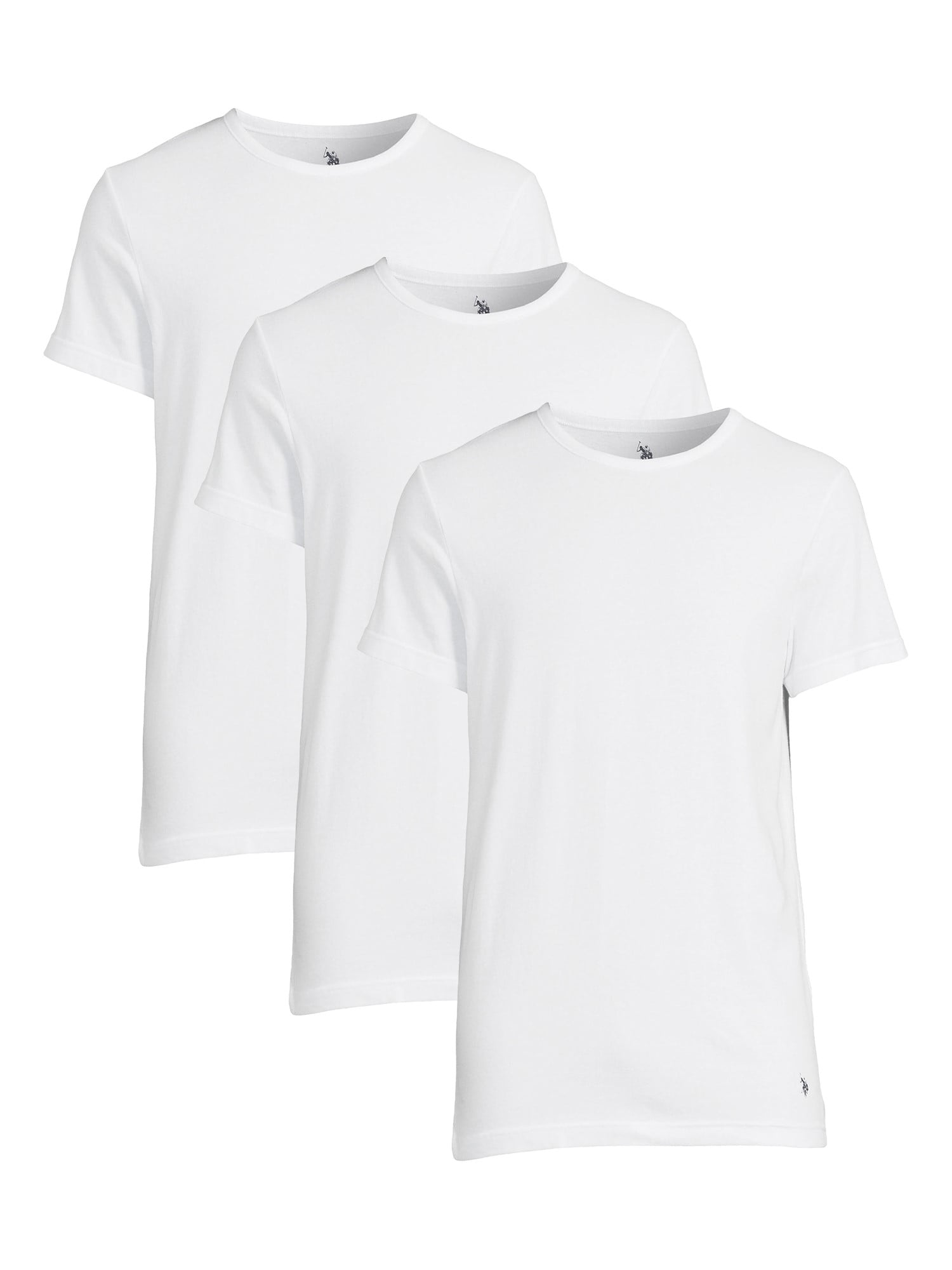 U.S. Polo Assn. Men's White Crewneck Tee with Short Sleeves, Sizes S-3XL