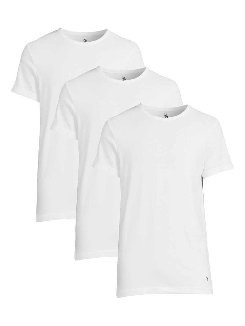 Polo Men's White Crewneck T-Shirt with Short Sleeves