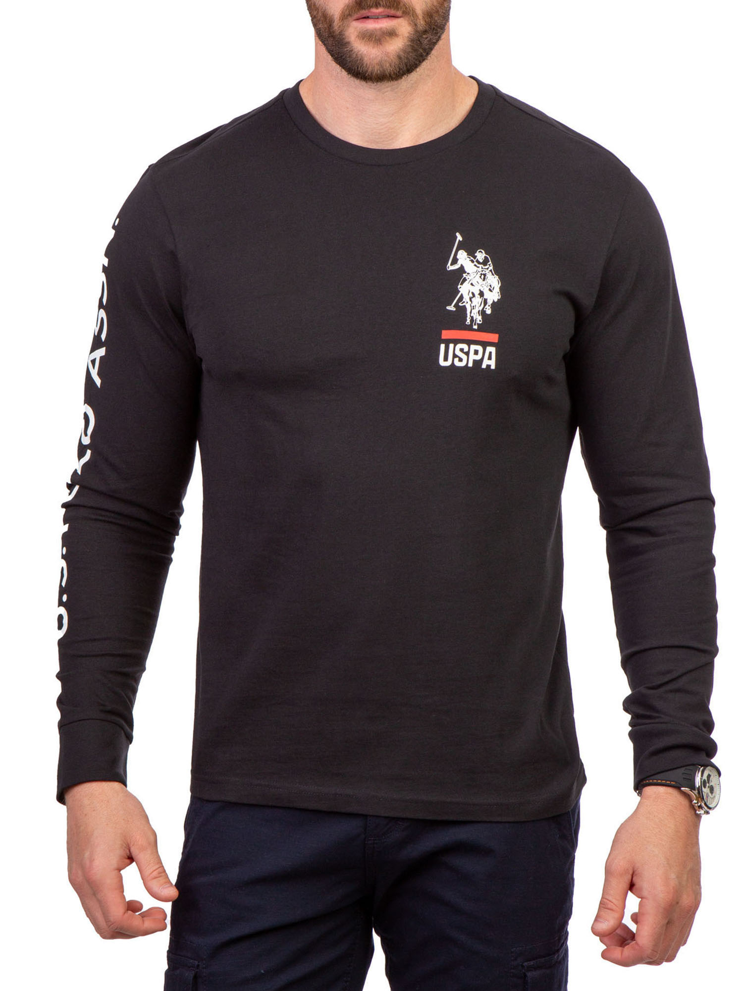 U.S. Polo Assn. Men's and Big Men's Long Sleeve Graphic T-Shirt - image 1 of 2