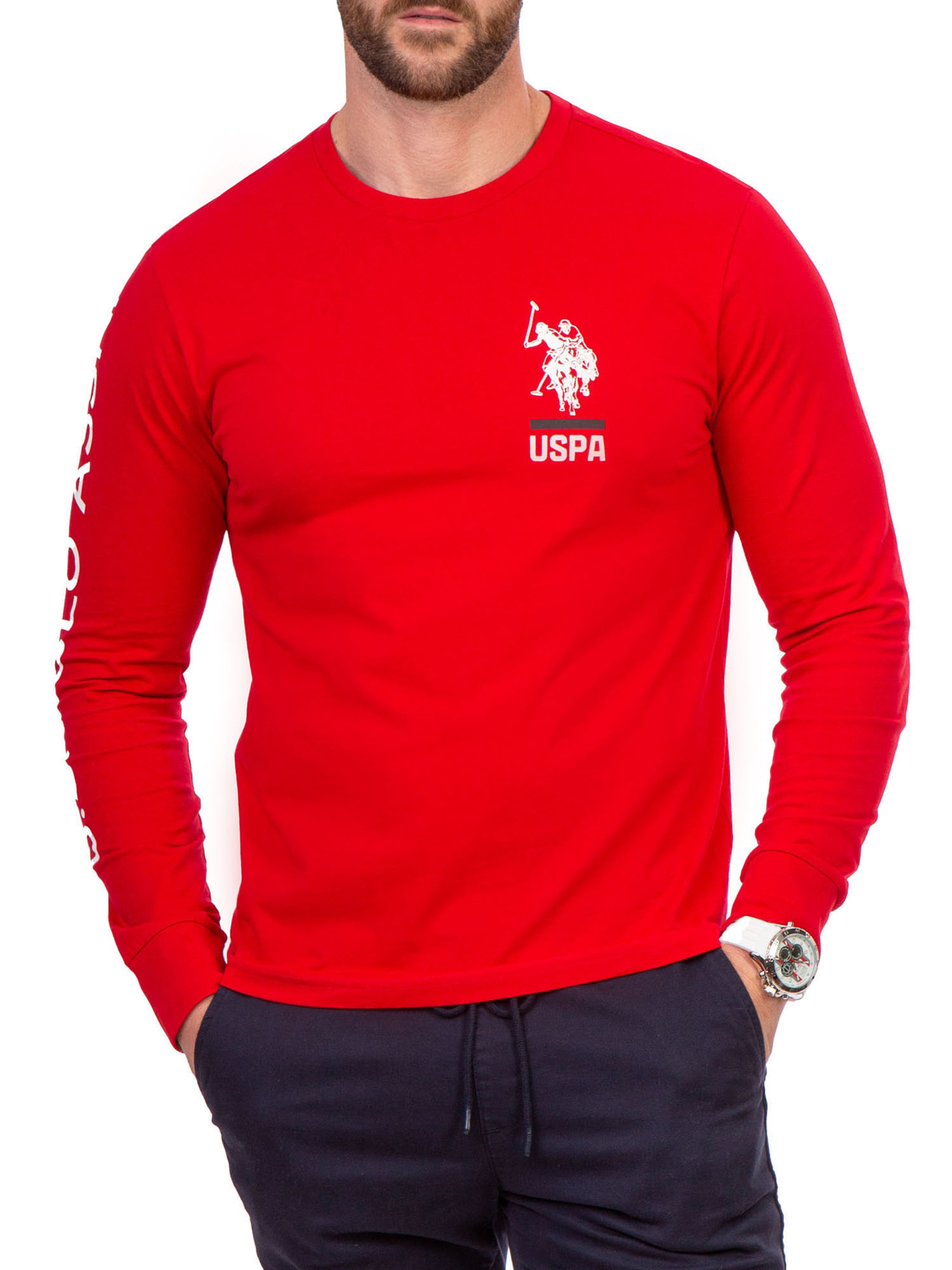 U.S. Polo Assn. Men's and Big Men's Long Sleeve Graphic T-Shirt - image 1 of 7