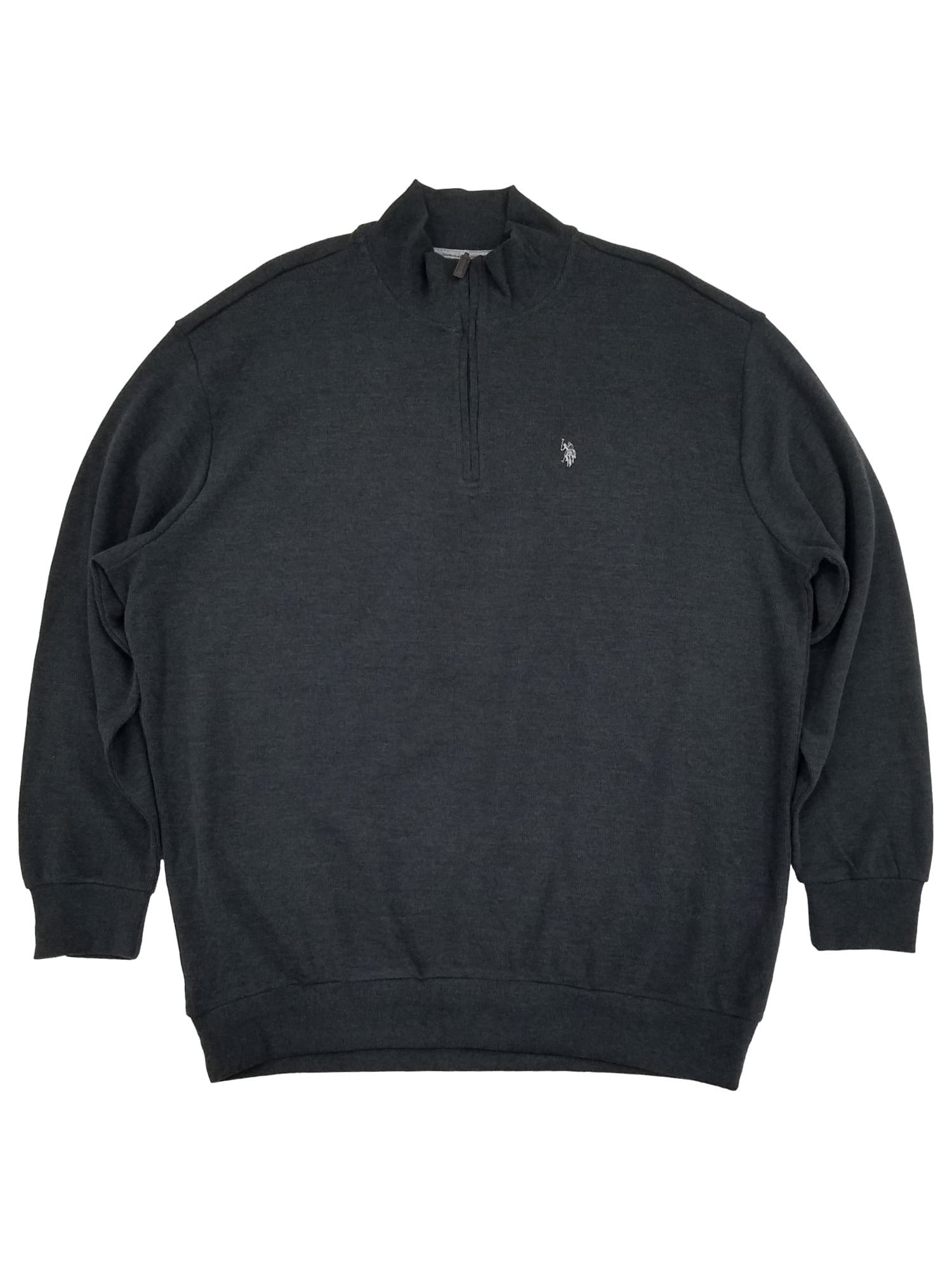 Polo Mens Big Tall Black Quarter Zip Pullover