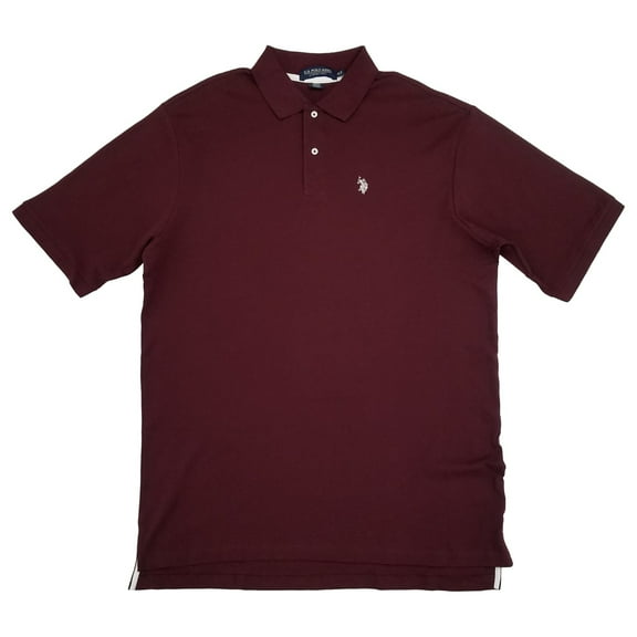U.S. Polo Assn. Mens Big & Tall Burgundy Short Sleeve Polo Shirt 3XLT