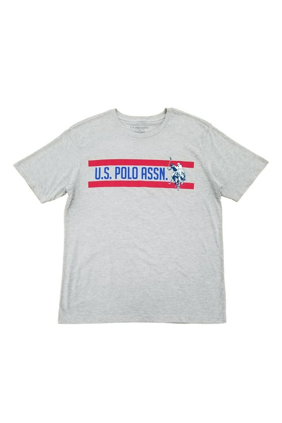 Mens Big & Tall Heather Gray Graphic Tee Short Sleeve T-Shirt LT