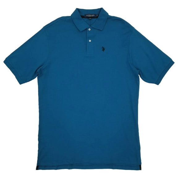 U.S. Polo Assn. Mens Big & Tall Sea Blue Short Sleeve Polo Shirt XLT