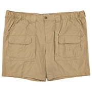 Croft & Barrow Big & Tall Mens Nolan Beige Side Elastic Twill Cargo Shorts 52