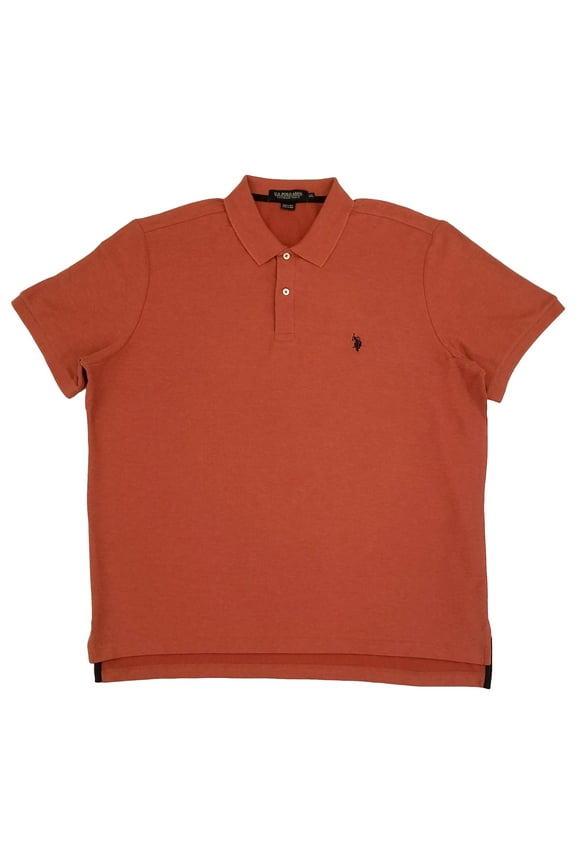 Mens Dark Orange Short Sleeve Ultimate Pique Polo Shirt XXL