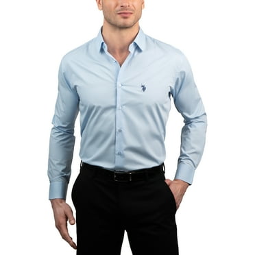 U.S. Polo Assn. Mens Dress Shirt Regular Fit Long Sleeve Button Down