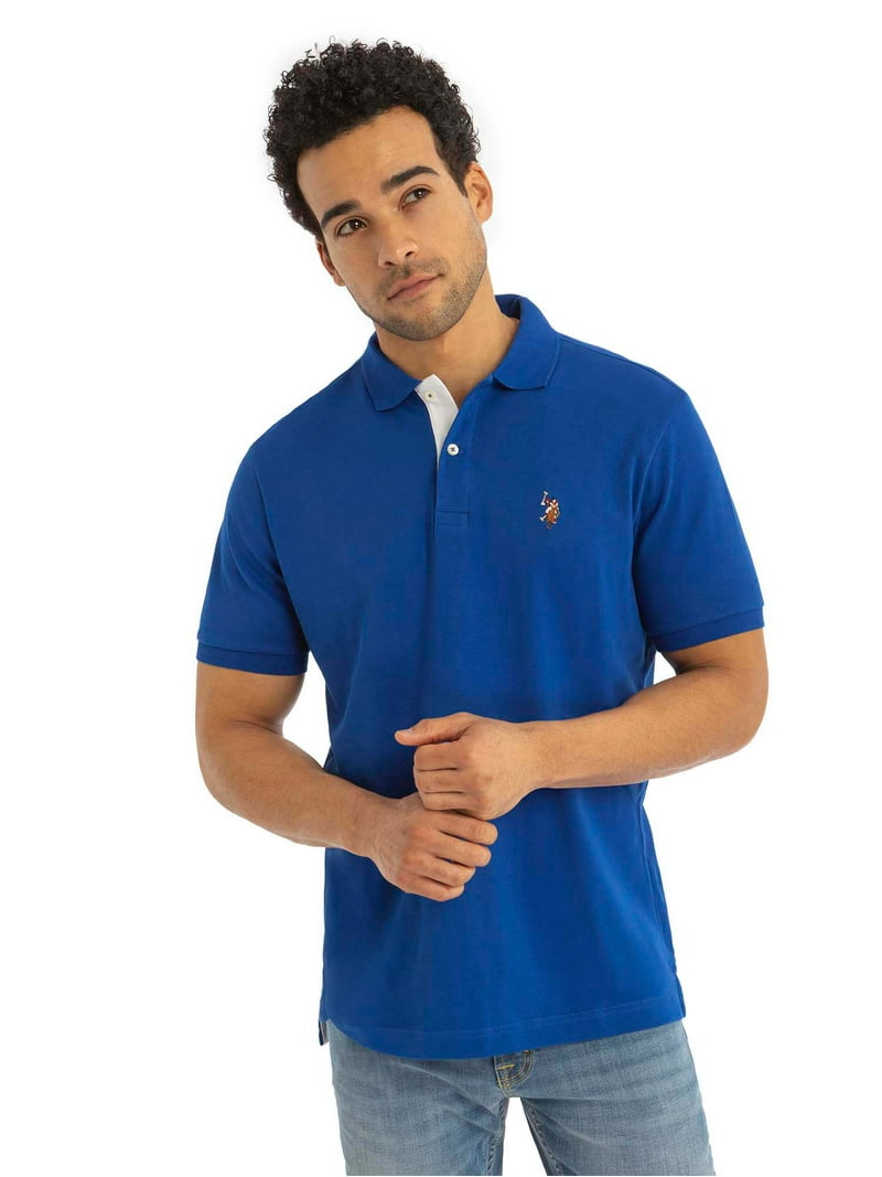 U.S.Polo Assn. Mens Interlock Polo Shirt - Walmart.com