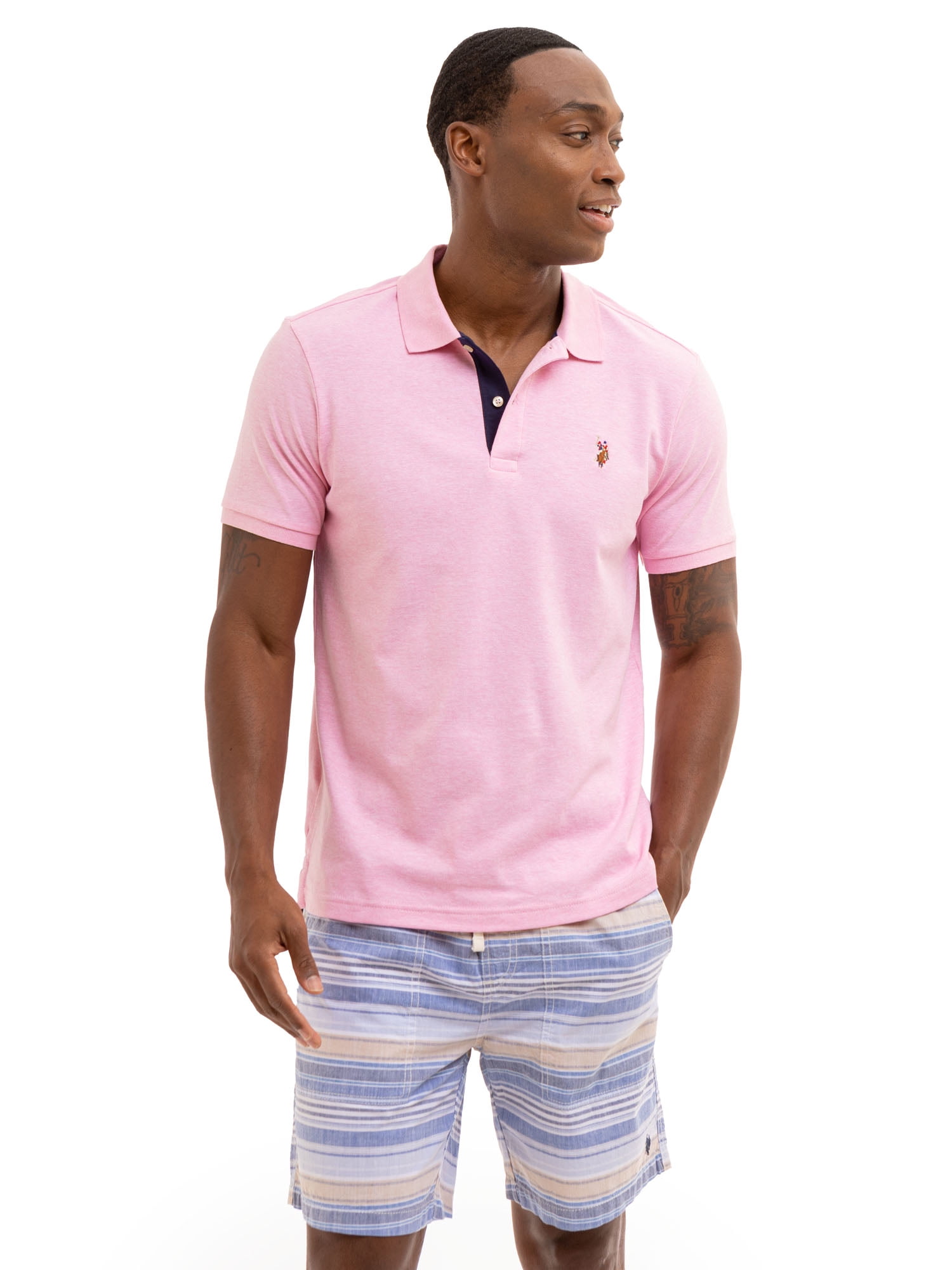 U.S. Polo Assn. Mens Player 3 T-shirt in Orchid Pink Marl – U.S. Polo Assn.  UK