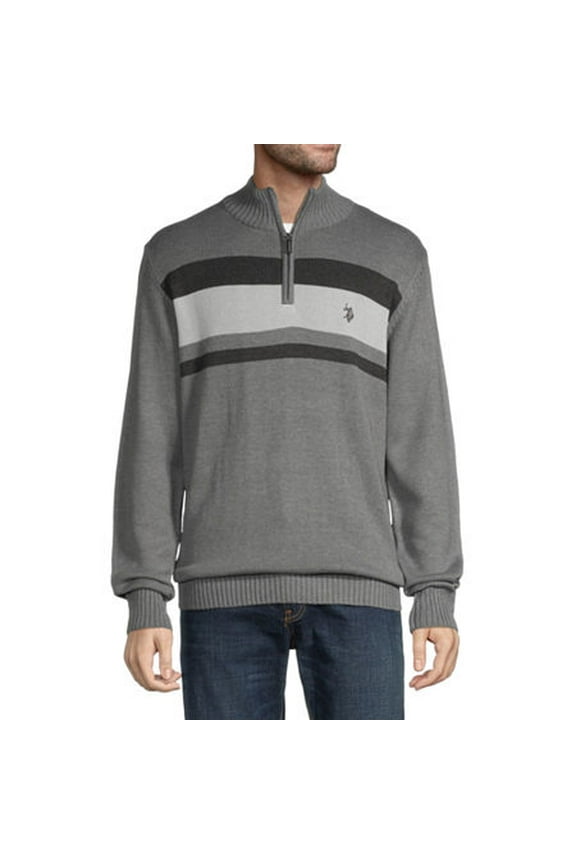 Mens Mock Neck Long Sleeve Pullover Sweater, Small
