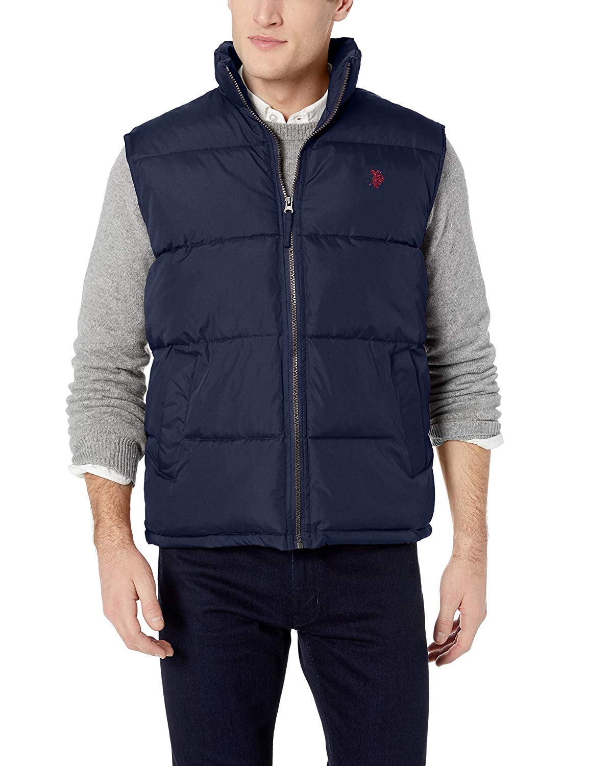 U.S. Polo Assn. Mens Signature Bubble Vest Black Large Walmart