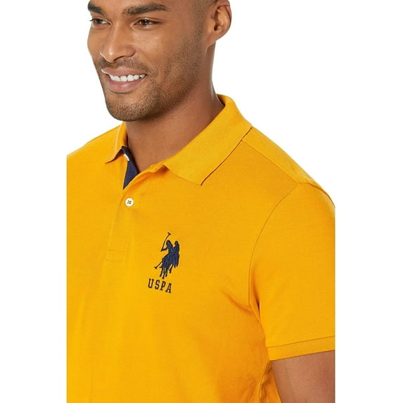 U.S. Polo Assn. Mens Slim Fit Pique Mesh Polo Shirt DUTG-XL