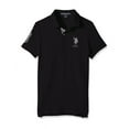 thumbnail image 1 of U.S. Polo Assn. Mens Slim Fit Short Sleeve Polo Shirt with Applique, Black Heather, X-Large, 1 of 1