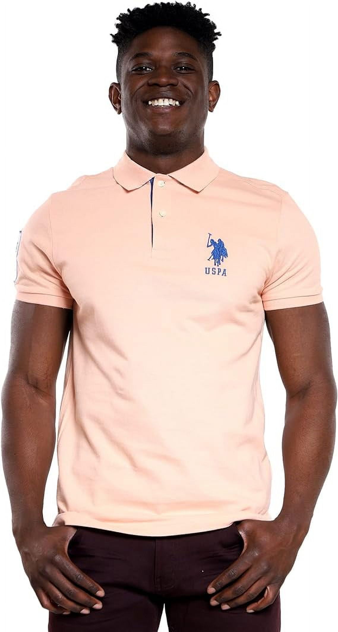 U.S. Polo Assn. Mens Slim Fit Short Sleeve Polo Shirt with