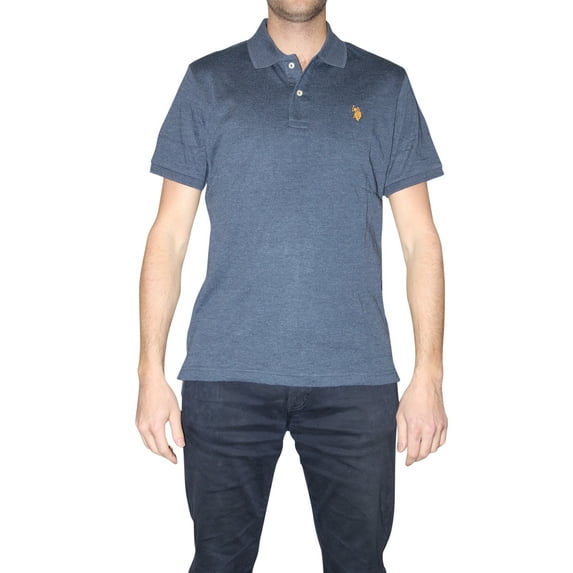 U.S. Polo Assn. Mens Solid Interlock Short-Sleeve Polo Shirt IBLH-M
