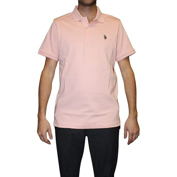 U.S. Polo Assn. Mens Solid Interlock Short-Sleeve Polo Shirt PWPK-XL