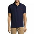 thumbnail image 1 of U.S. Polo Assn. Mens Solid Pique Polo With Small Pony, Classic Navy, Large, 1 of 2