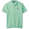thumbnail image 1 of U.S. Polo Assn. Mens Solid Pique Polo With Small Pony, Jade Green Heather, Small, 1 of 1