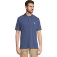 thumbnail image 1 of U.S. Polo Assn. Mens Solid Pique Polo With Small Pony, Oceana Blue, Small, 1 of 3