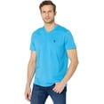 thumbnail image 1 of U.S. Polo Assn. Men's Solid V-Neck Short Sleeve T-Shirt, Blue Fin Heather, XX-Large, 1 of 1