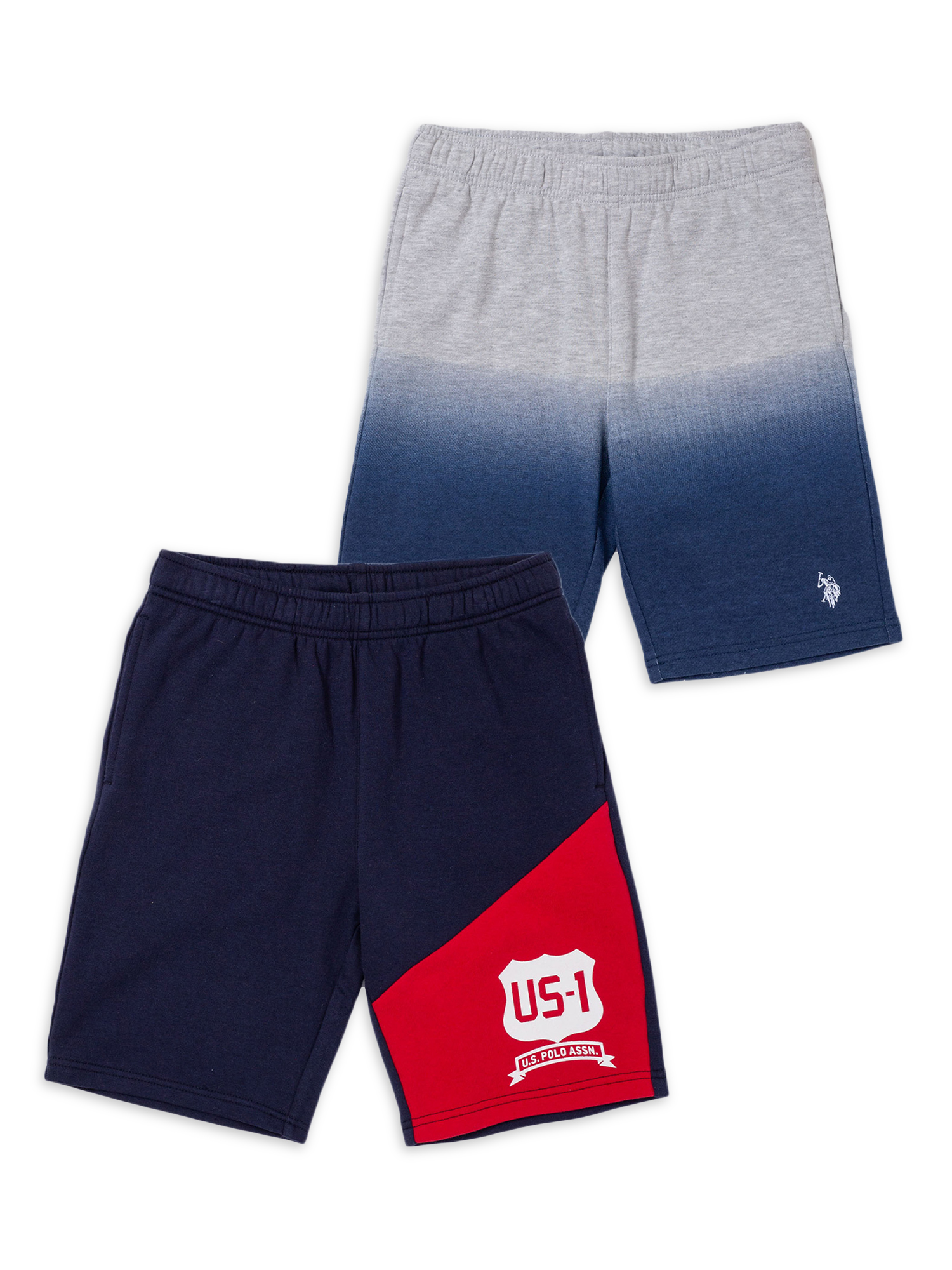 U.S Polo Assn. Performance Fleece 2-Pack Shorts, Sizes 4-18 - image 1 of 4