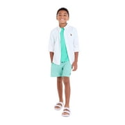 Seersucker Stripe Swim Short, Sizes 4-18