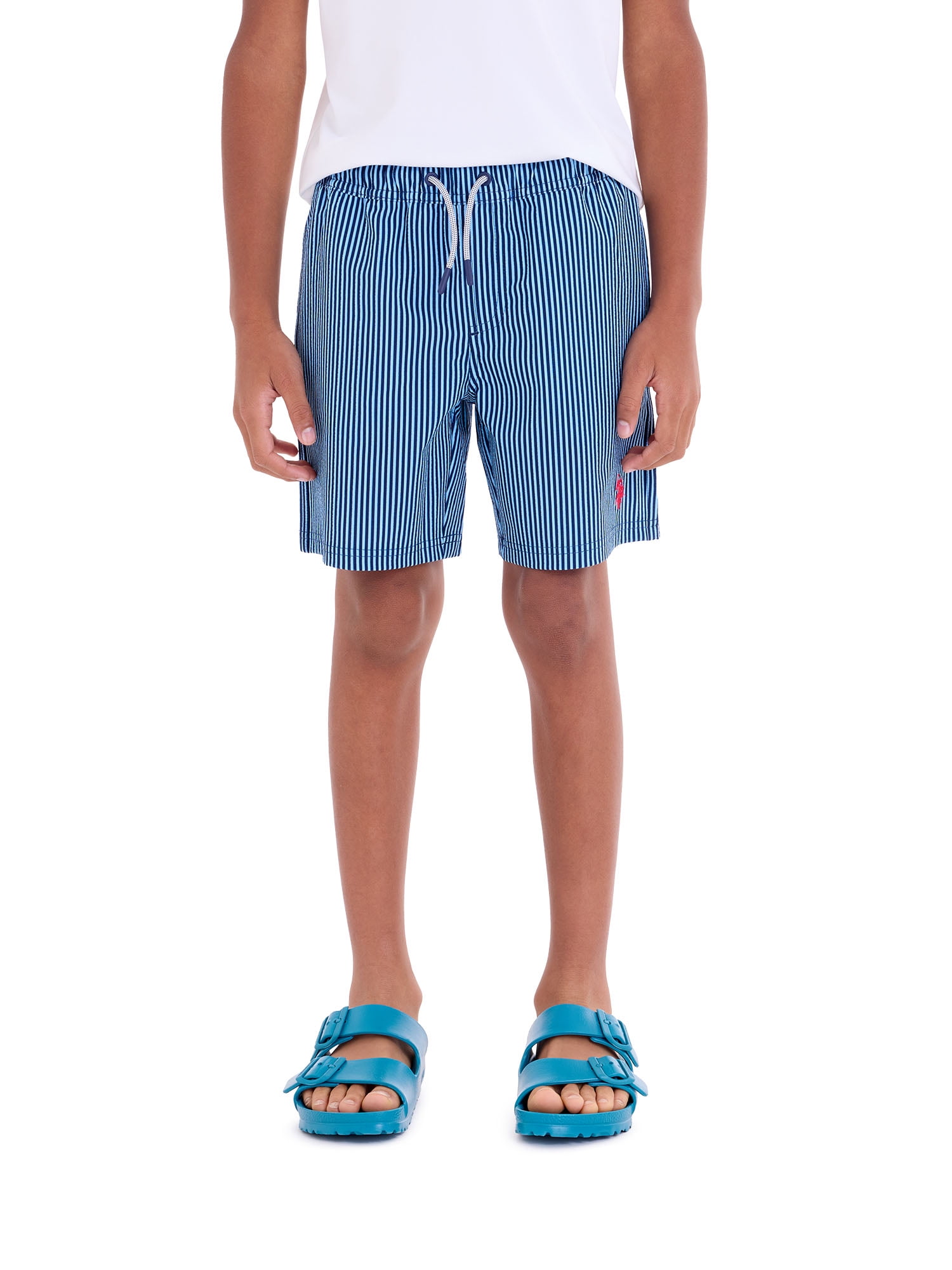 U.S. Polo Assn. Seersucker Stripe Swim Short, Sizes 4-18