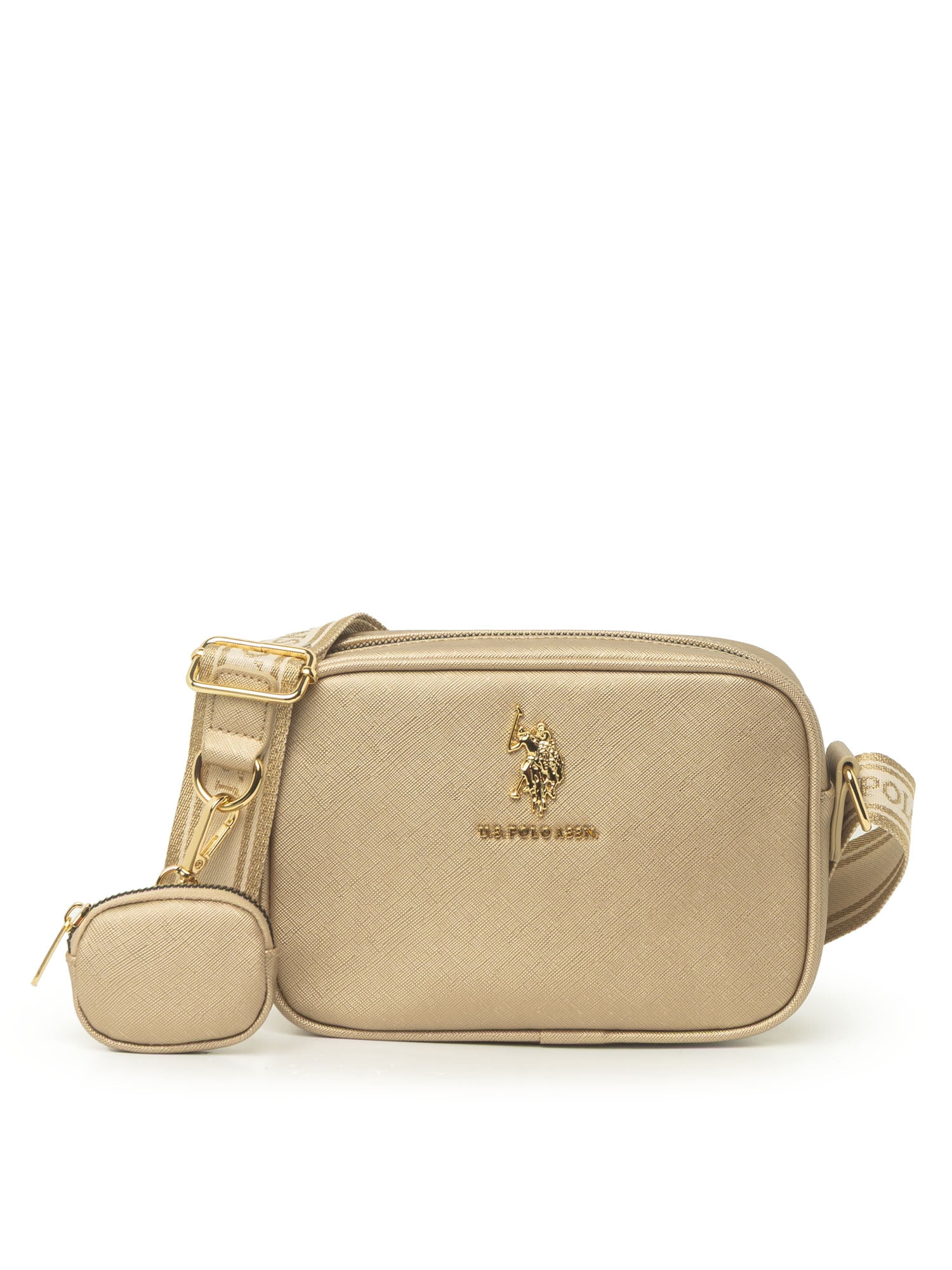 U.S. Polo Assn. Women's Signature Crossbody Bag, Champagne