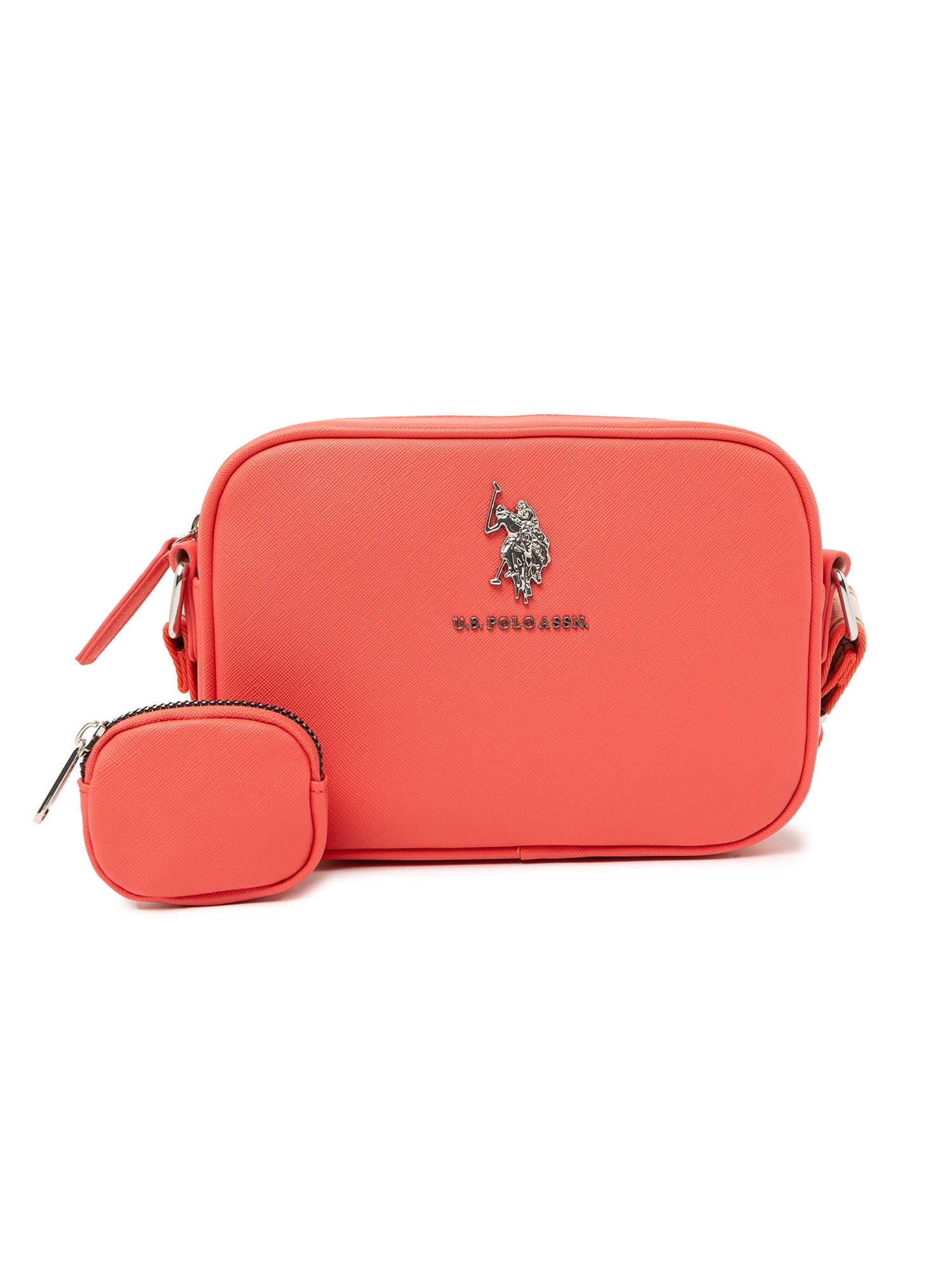 U.S. Polo Assn. Women's Signature Crossbody Bag, Coral