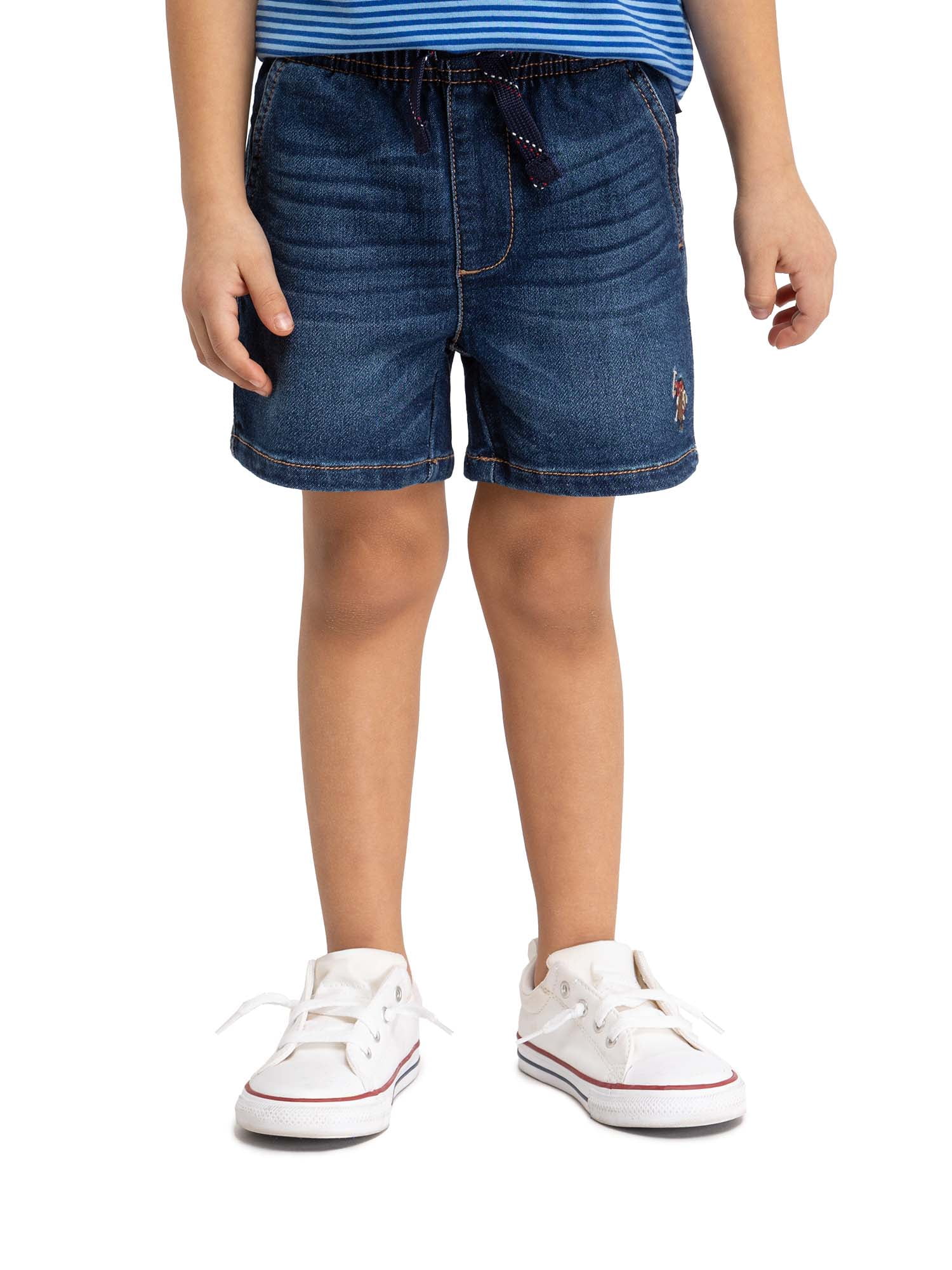 Polo Toddler Boys Knit Denim Pull-on Shorts with