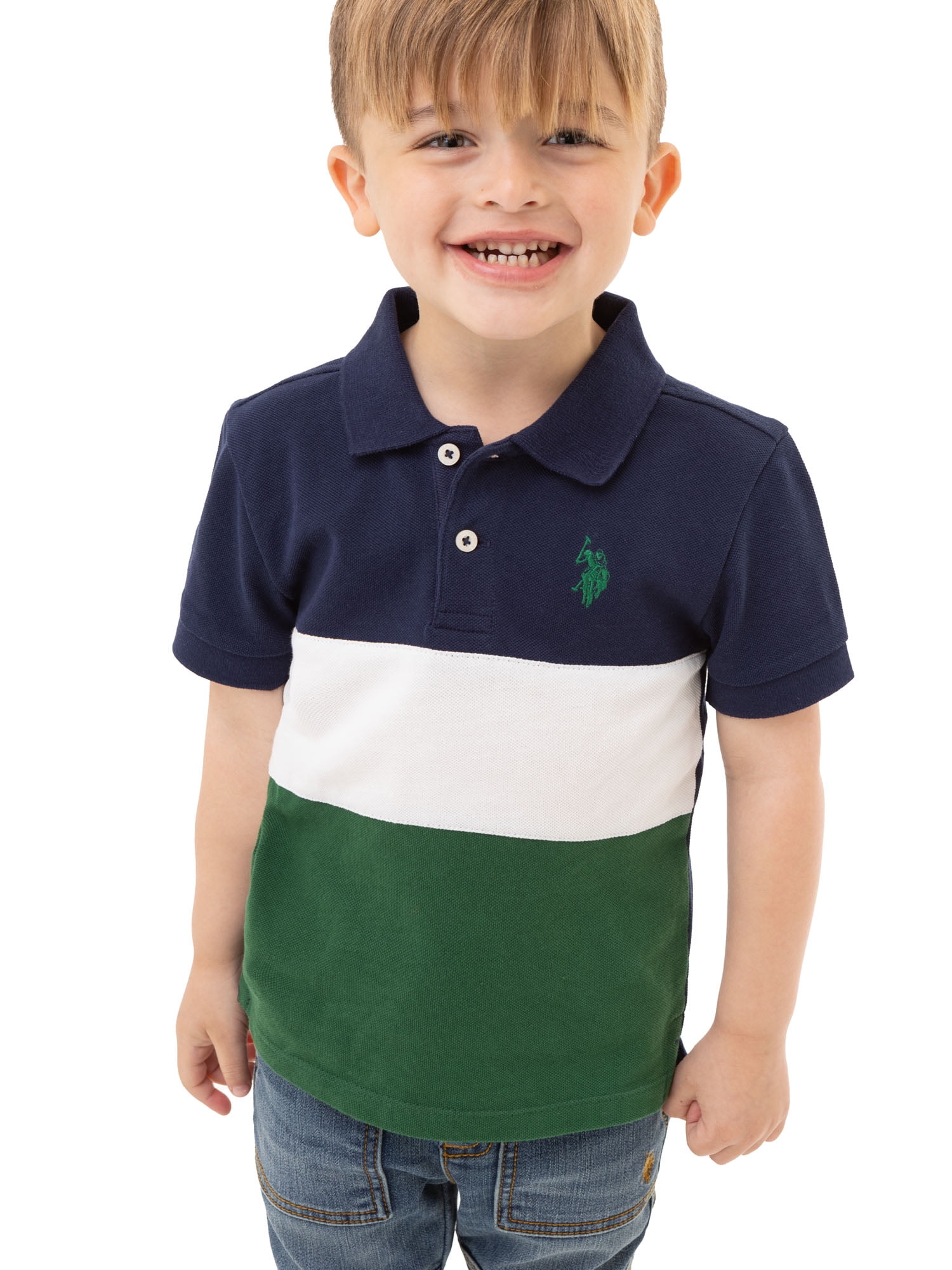 U.S. Polo Assn. Toddler Boy Striped Polo, Sizes 2T5T